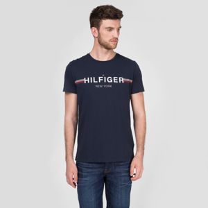 Tommy Hilfiger pánské černé tričko Flag - L (83)